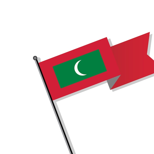 Illustration der Flaggenvorlage der Malediven