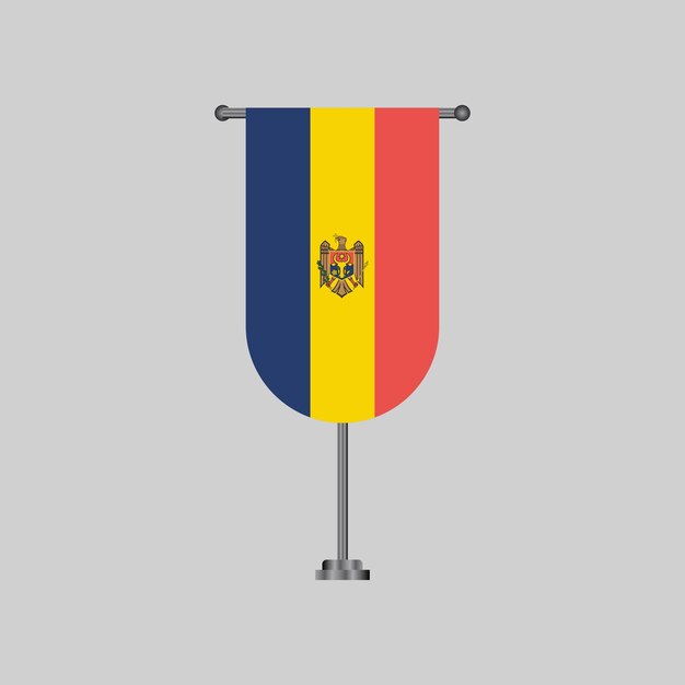 Illustration der flaggenvorlage der republik moldau