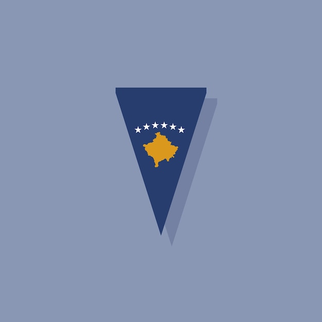 Vektor illustration der flaggenvorlage des kosovo
