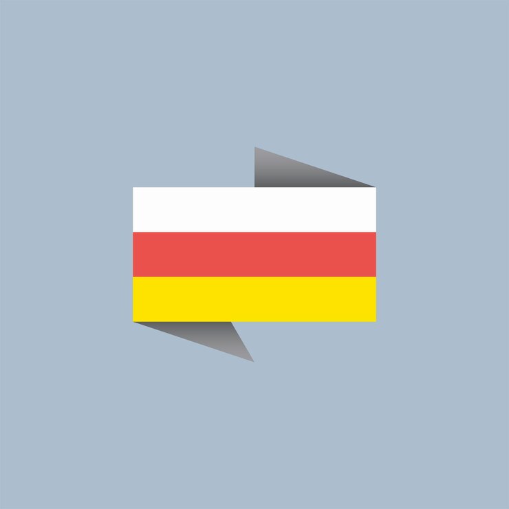 Vektor illustration der flaggenvorlage südossetiens