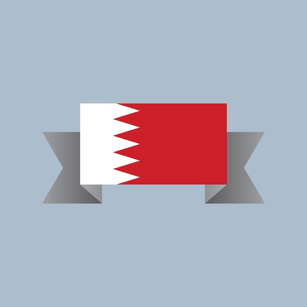 Vektor illustration der flaggenvorlage von bahrain