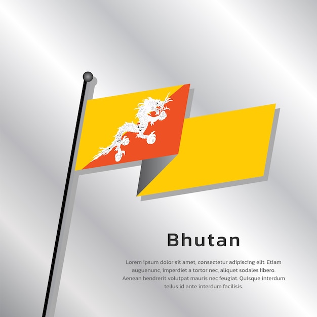Illustration der Flaggenvorlage von Bhutan