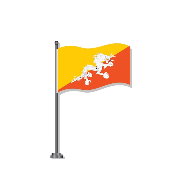 Illustration der Flaggenvorlage von Bhutan