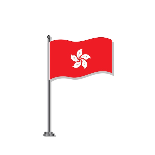 Illustration der flaggenvorlage von hongkong