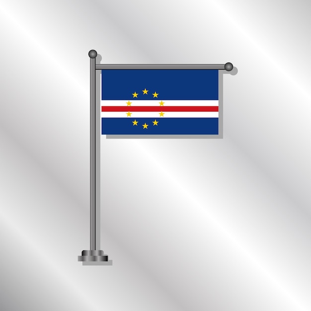 Illustration der Flaggenvorlage von Kap Verde