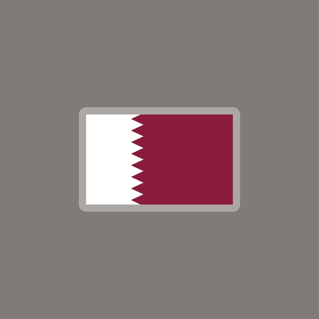 Vektor illustration der flaggenvorlage von katar