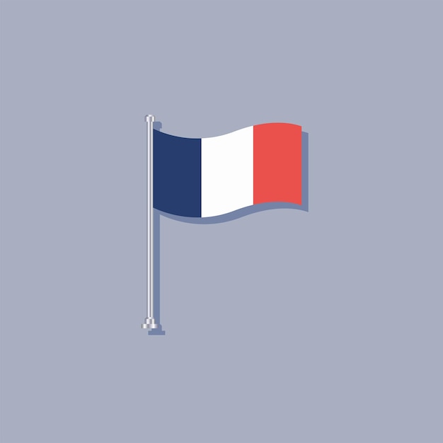 Illustration der frankreich-flaggenvorlage