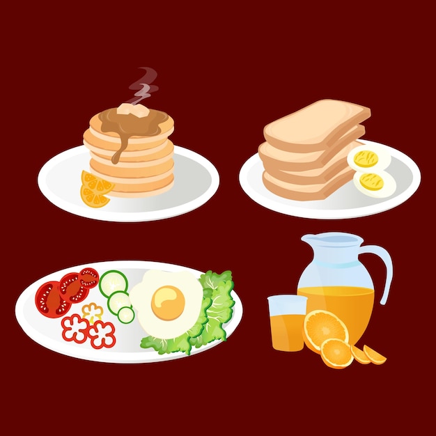 Illustration der Frühstückssammlung