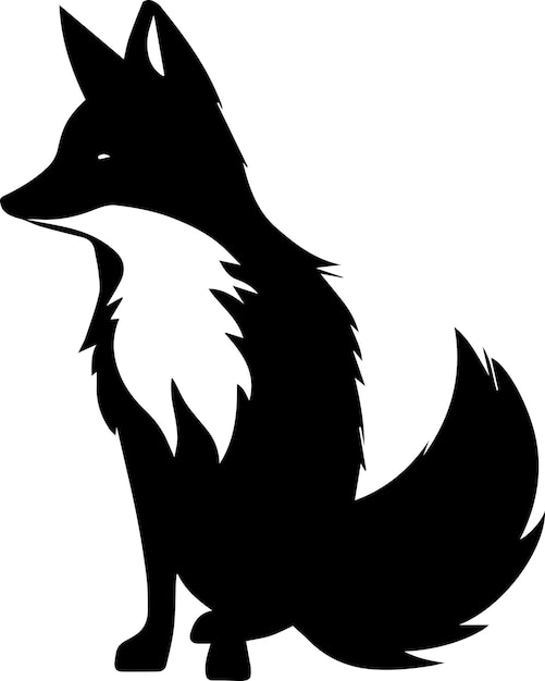 Vektor illustration der fuchs-vektor-silhouette