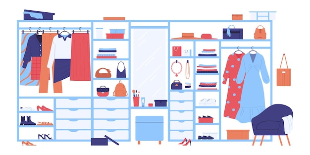 Illustration der Garderobe