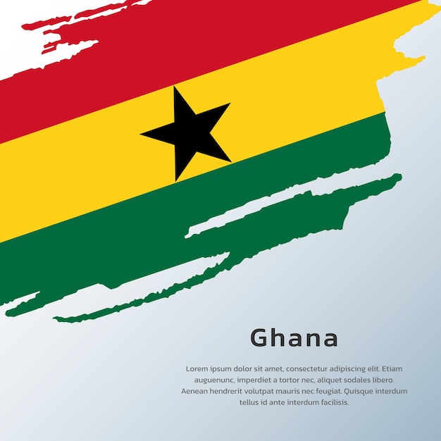 Illustration der Ghana-Flaggenvorlage