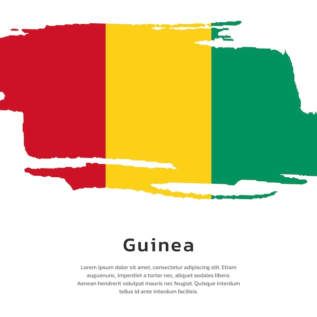 Illustration der Guinea-Flaggenvorlage