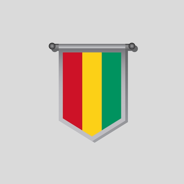 Illustration der guinea-flaggenvorlage