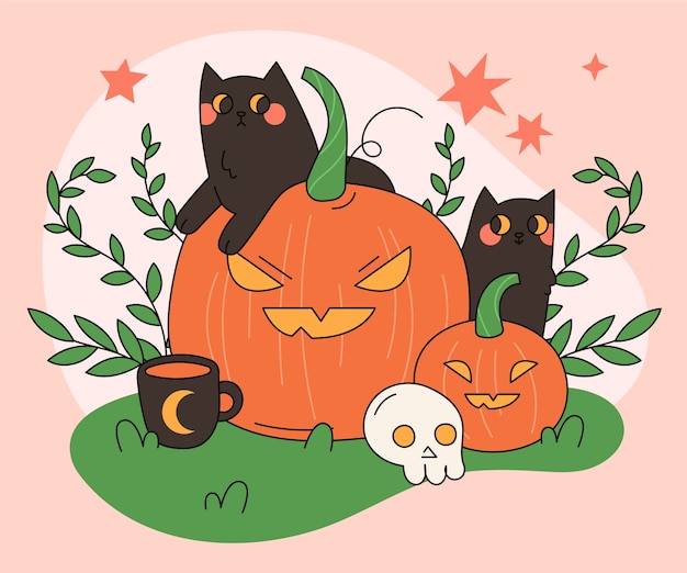 Vektor illustration der halloween-feier