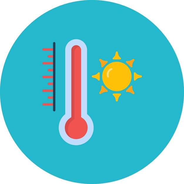 Vektor illustration der heißen temperaturfläche