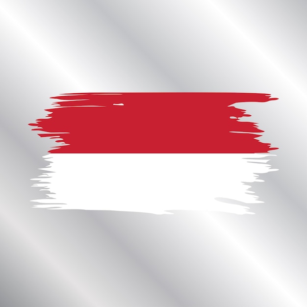 Vektor illustration der indonesischen flaggenvorlage