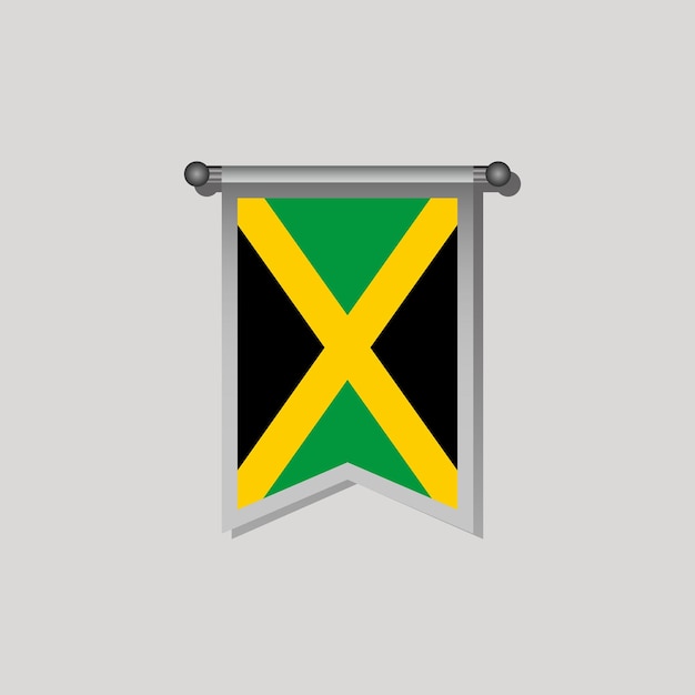 Illustration der jamaika-flaggenvorlage