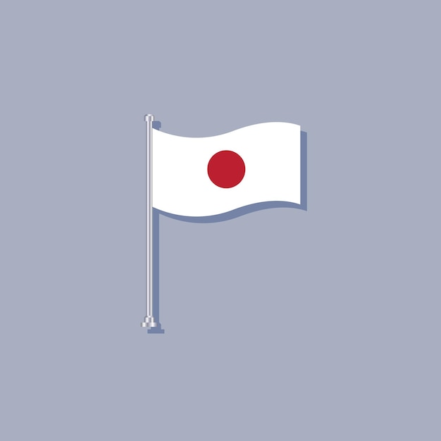 Illustration der japanischen flaggenvorlage