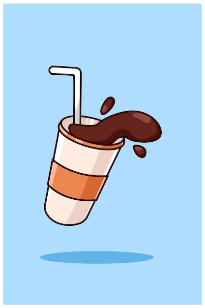 Illustration der kaffeekarikaturillustration