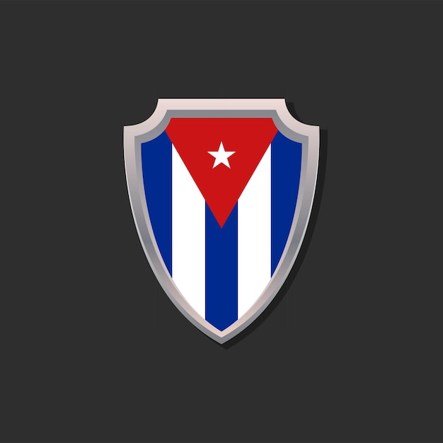 Illustration der kuba-flaggenvorlage