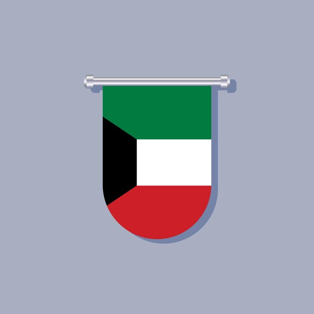 Illustration der kuwait-flaggenvorlage