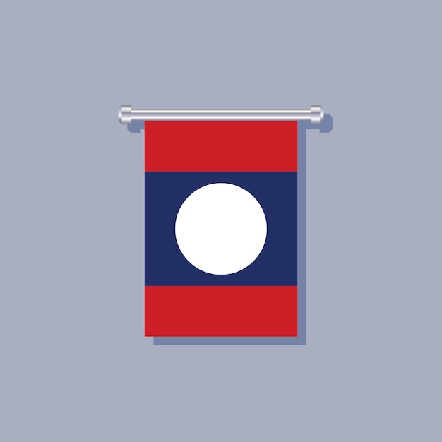 Illustration der laos-flaggenvorlage