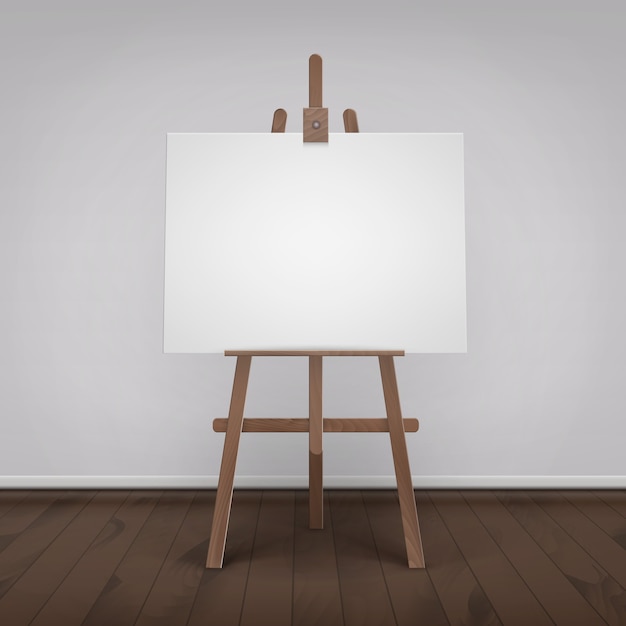 Illustration der leeren Leinwand auf Staffelei