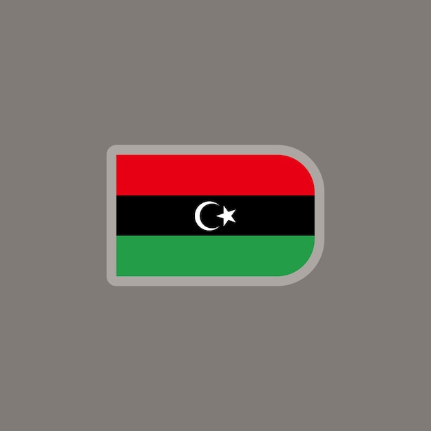 Vektor illustration der libyschen flaggenvorlage