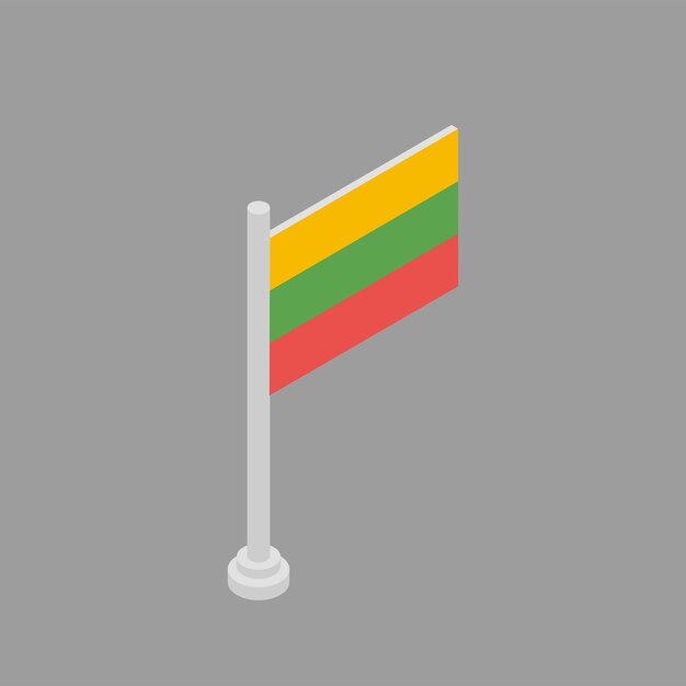 Illustration der litauischen Flaggenvorlage