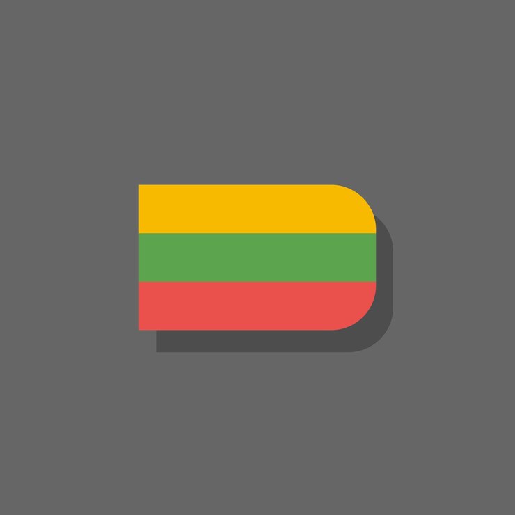 Vektor illustration der litauischen flaggenvorlage