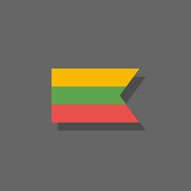 Vektor illustration der litauischen flaggenvorlage