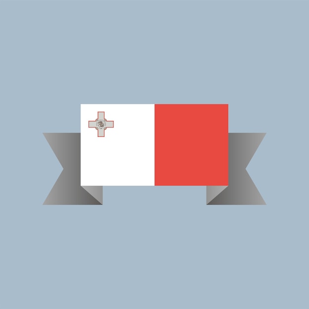 Illustration der malta-flaggenvorlage