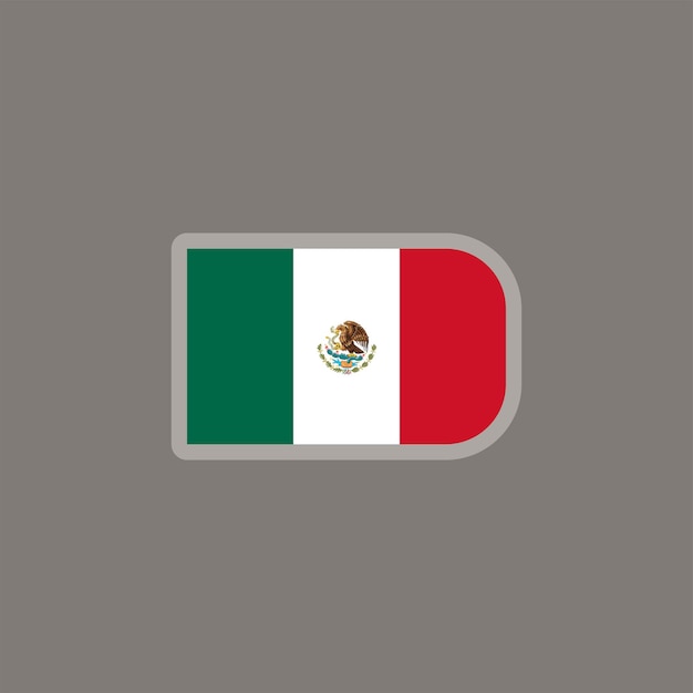 Illustration der mexikanischen flaggenvorlage