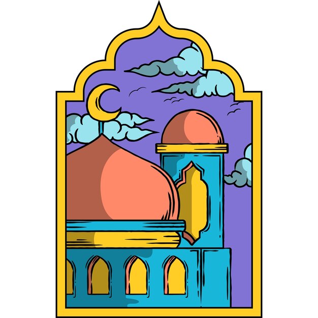 Vektor illustration der moschee