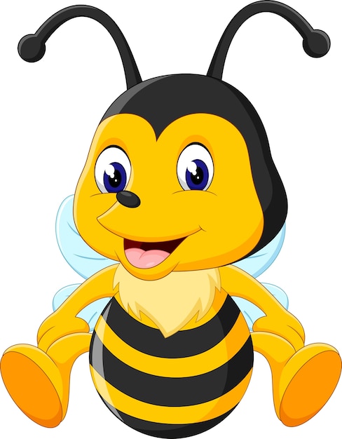 Illustration der netten bienenkarikatur