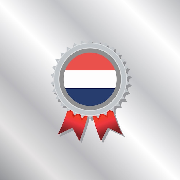Illustration der niederländischen flaggenvorlage