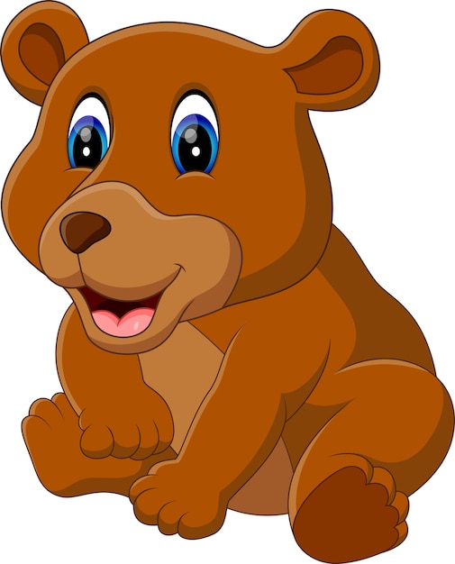 Illustration der niedlichen baby bär cartoon