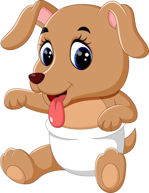 Illustration der niedlichen baby hund cartoon