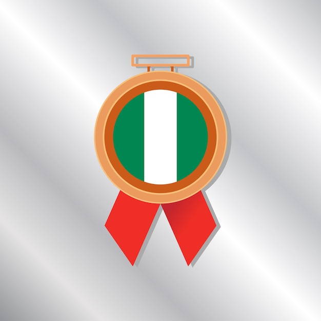 Illustration der nigeria-flaggenvorlage