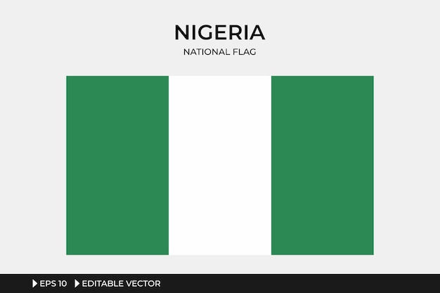 Vektor illustration der nigerianischen nationalflagge