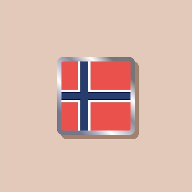 Illustration der norwegischen flaggenvorlage