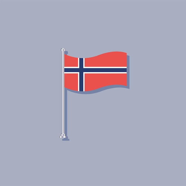 Illustration der norwegischen flaggenvorlage