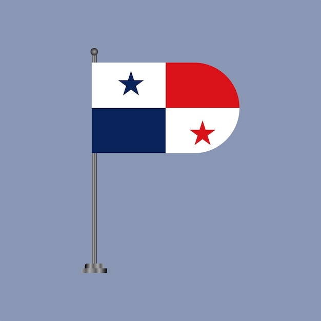 Vektor illustration der panama-flaggenvorlage