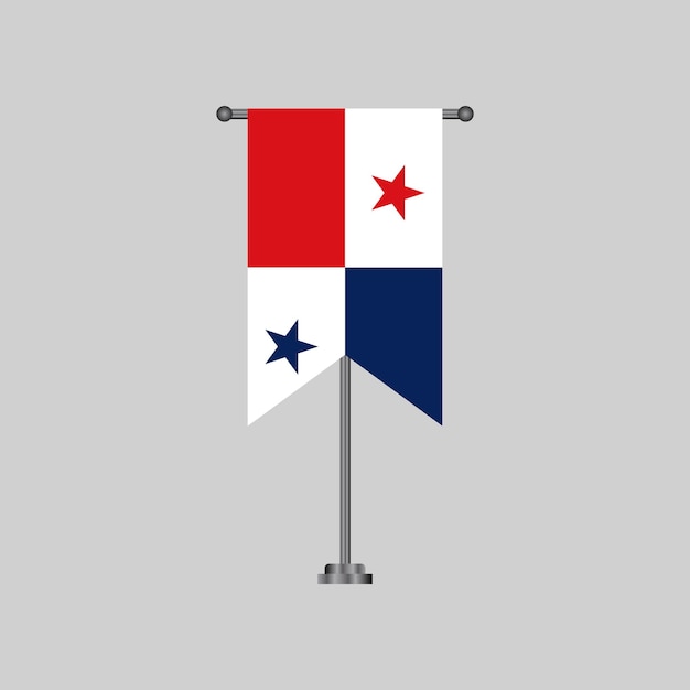 Illustration der panama-flaggenvorlage