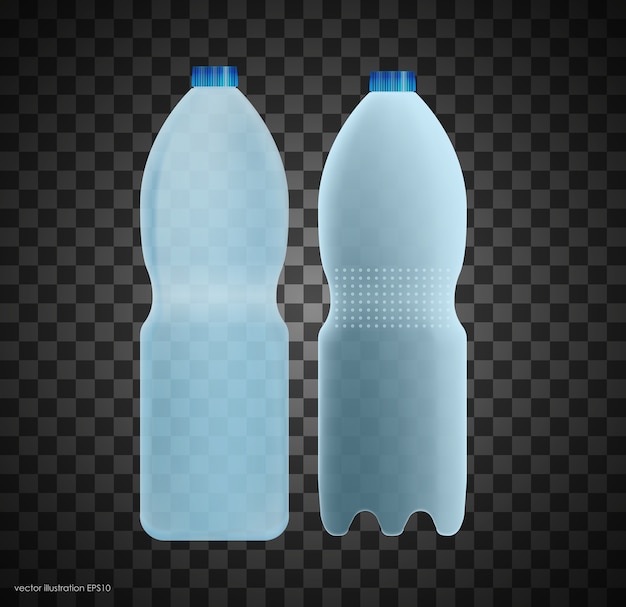 Vektor illustration der plastikflasche wasser