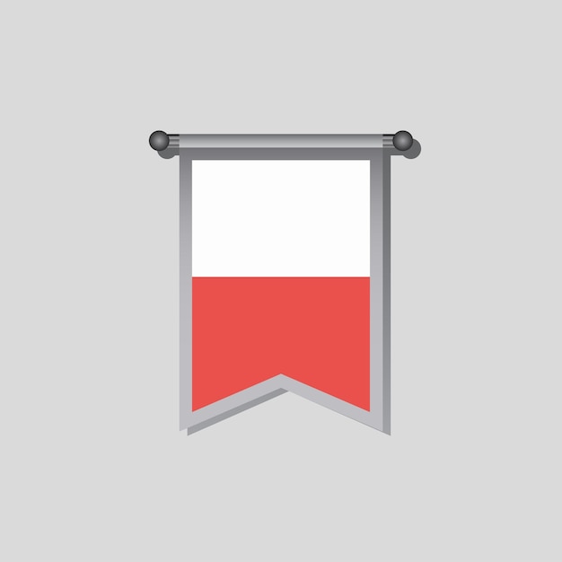 Vektor illustration der polnischen flaggenvorlage