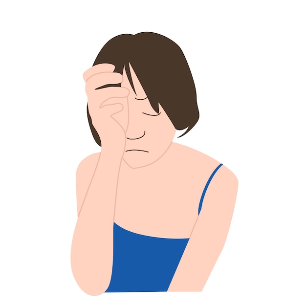 Illustration der psychischen Gesundheit einer Person mit Stress und Depressionen