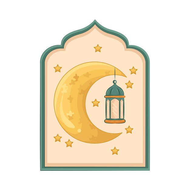 Vektor illustration der ramadhan-lampe