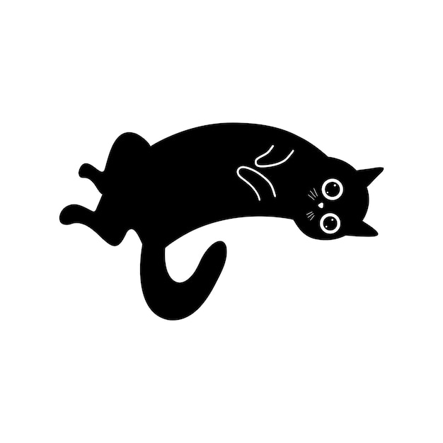 Vektor illustration der schwarzen katze