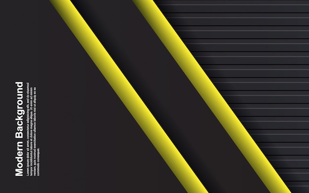 Illustration der schwarzen und gelben farbe des abstrakten hintergrunds
